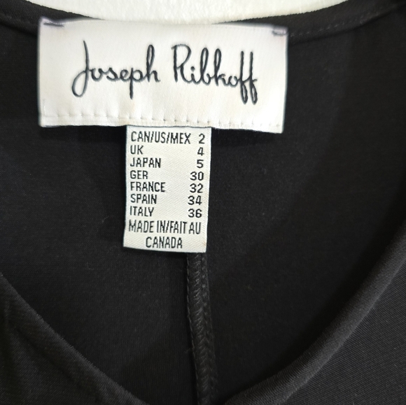 Joseph Ribkoff Harem Drape Cold Shoulder Zip Black Jumpsuit Stretchy Knit 2 - Picture 6 of 12